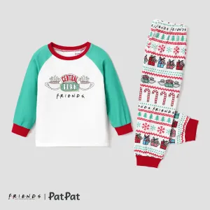 Friends Christmas Family Matching Character Print Long-sleeve Pajamas Sets(Flame Resistant) #1196520