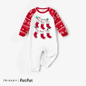Friends Family Matching Christmas Character Print Pajamas Sets(Flame resistant) #1164525