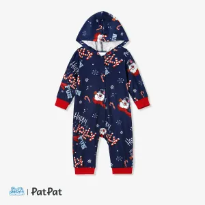Frosty The Snowman Family Matching Christmas Allover Zip-up Hooded Onesies Pajamas(Flame Resistant) #1192429