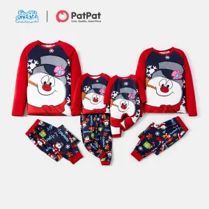 Frosty The Snowman Family Matching Christmas Snowman Print Raglan-sleeve Pajamas Sets (Flame Resistant) #815939