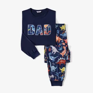 Halloween Family Mtaching Dinosaur Print Pajamas Sets (Flame Resistant) #1065433
