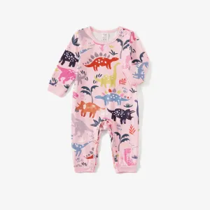 Halloween Family Mtaching Dinosaur Print Pajamas Sets (Flame Resistant) #1065440