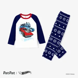 Hot Wheels Christmas Family Matching Character Graphic Sweatshirt and Pants Pajamas Sets #1193268