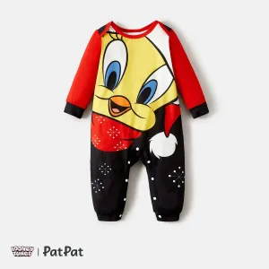 Looney Tunes  Family Matching Cartoon Graphic aglan-sleeve Allover Christmas Print Pajamas Sets (Flame Resistant) #210758