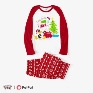 Looney Tunes Family Matching Christmas Character Print Pajamas Sets(Flame resistant) #1164945