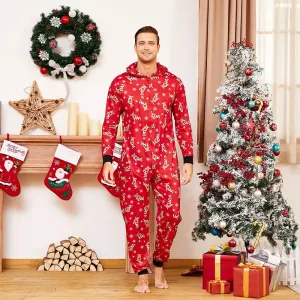 Mosaic Reindeer Family Matching Onesie Pajama for Dad - Mom - Kid - Baby (Flame Resistant) #1114108
