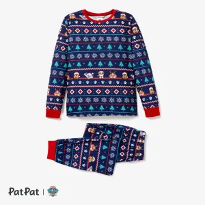 PAW Patrol Christmas Family Matching Character Allover Print Long-sleeve Pajamas Sets(Flame Resistant) #1171348