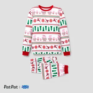 Peppa Pig Christmas Family Matching Character Print Long-sleeve Pajamas Sets(Flame Resistant) #1167359