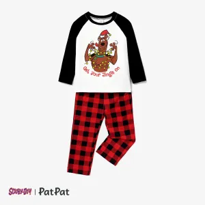 Scooby-Doo Family Matching Christmas Graphic Top and Grid Pants Pajamas Sets(Flame Resistant) #1170198