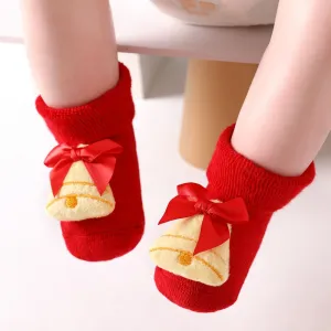 1 Pair Baby / Toddler Christmas 3D Cartoon Decor Non-slip Socks #1160767
