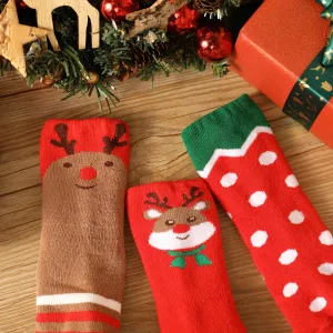 3-pairs Baby Christmas Thermal Socks Set #984611