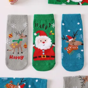 3-pairs Baby / Toddler Christmas Thermal Socks Set #1160779