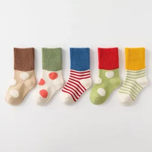 5-pack Striped and polka dot combination socks for Children #1095959