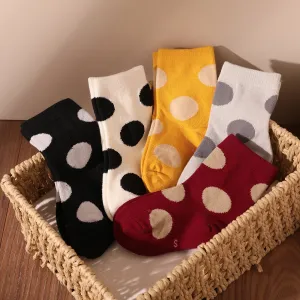 5-pack Toddler/Kids Casual polka dots Socks for Boys and Girls #1065031