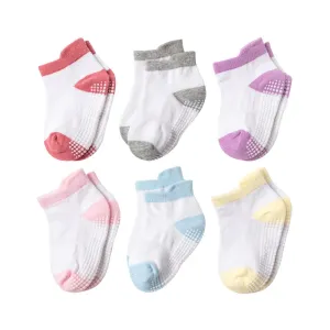 6 Pairs Baby/Toddler Adhesive Anti-slip Socks #1047484