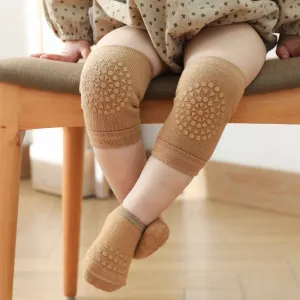 Baby basic Pure -colored dot glue anti -sliding knee sock set #1069078