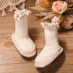 Baby Floral Graphic Ruffle Floor Socks #1063942