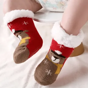 Baby / Toddler Christmas Pattern Fleece-lining Thermal Socks #984409