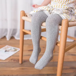 Baby / Toddler Girl Casual Solid Knitted Warm Pantyhose #188597
