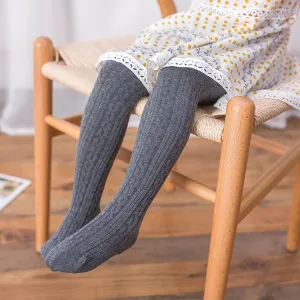 Baby / Toddler Girl Casual Solid Knitted Warm Pantyhose #188605