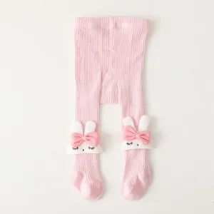 Baby / Toddler / Kid Cartoon Rabbit Decor Solid Color Pantyhose Tights #193368