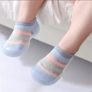 Baby/Toddler Stripe Embroidery Middle Floor Socks #1074562