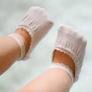 Baby / Toddler Stylish Solid Lace Trim Socks #186597