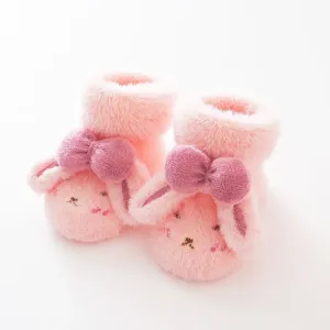 Baby's velvet warm cartoon doll dot socks #1192564