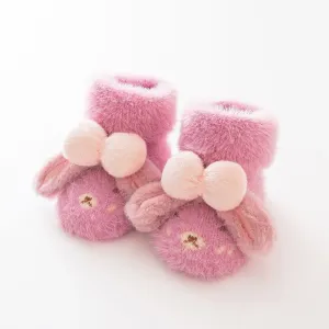 Baby's velvet warm cartoon doll dot socks #1192568