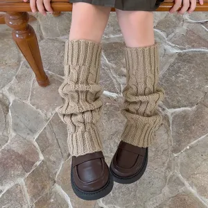 Solid color warm wool socks for Girl #1196688