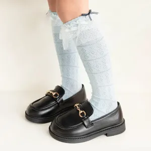 Toddler/Kid Girl Hollow Out Lace Knee-high Socks #1044668