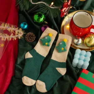 Toddler/kids Christmas Cartoon Doll Thickened Cotton Socks #1192726