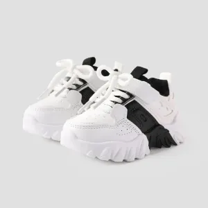 Toddler and Kids Color-block Lace-up Sports Shoes #1194282