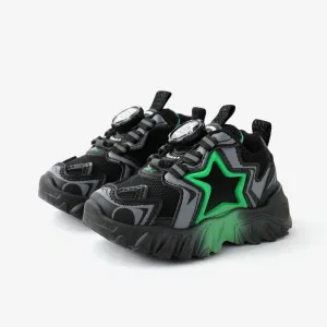 Toddler and Kids  Color-block Star Pattern Rotating Button Sports Shoes #1194272