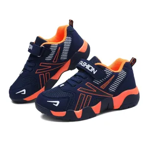 Toddler / Kid Navy Velcro Closure Mesh Panel Breathable Sports Shoes #194762