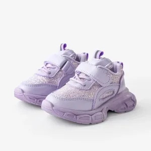 Toddler & Kids Girls' Stylish Glitter Design Velcro Sports Shoes #1318792