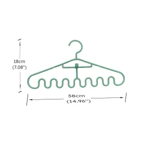 3-pack Wave Hangers Non-Slip Plastic Multifunction Hanging Drying Rack for Ties Scarfs Clothes Bags #204843