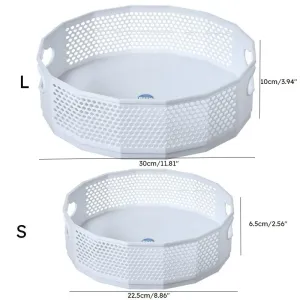 360Â° Rotating Kitchen and Bathroom Organizer with Hollow Design #1238827