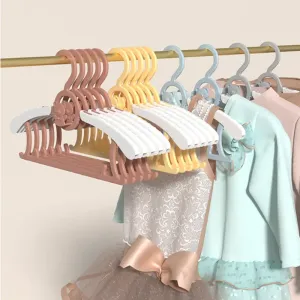 5-pack Adjustable Newborn Baby Hangers Plastic Non-Slip Extendable Laundry Hangers for Toddler Kids Child Clothes #200916