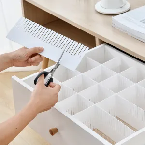 5Pcs Drawer Dividers Adjustable DIY Storage Organizer Separator for Tidying Clothes Socks Underwear Cosmetic Clutter #211789