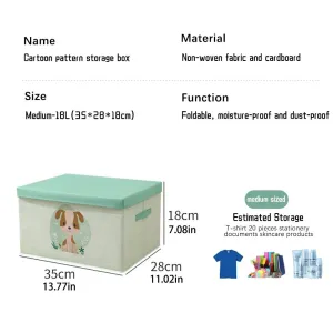Foldable Storage Box with Animal Cartoon Design for Dorm Rooms #1101740