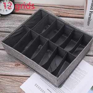 Grid Underwear Organizer - Foldable and Sectioned Lingerie Storage Box #1321502