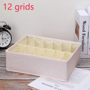 Grid Underwear Organizer - Foldable and Sectioned Lingerie Storage Box #1321505