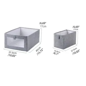 Multi-functional Non-woven Fabric Storage Box for Underwear and Stationery with Folding Design #1170744