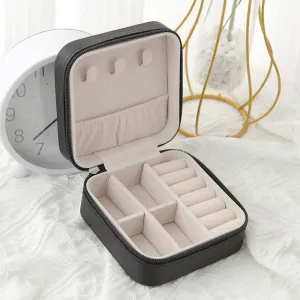 Simple Style Portable Travel Jewelry Storage Box #1215367