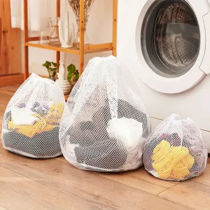 1pc/3pcs Mesh Laundry Bag with Drawstring, Bra Underwear Products Household Cleaning Tools Accessories Laundry Wash Care #220567