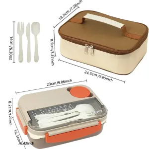 Bento Box Student Lunch Box, Ideal Leak Proof Lunch Box Containers, Microwave Safe Lunch Containers #1048457