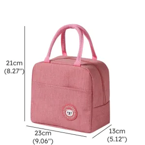 Functional Pattern Waterproof Lunch Box Portable Insulated Canvas Lunch Bag Food Picnic Lunch Bag Kids Women #187010