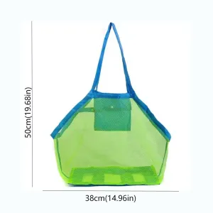 Mesh Beach Tote Bag Away from Sand and Water Foldable Beach Toy Bag Organizer #207885