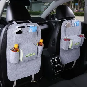 Multi Car Seat Storage Bag Practical Car Seat Back Organizer Storage Bags Car Hanging Pocket Car Interior Accessories  (Gray) #1040886
